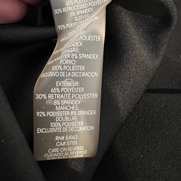 Calvin Klein Sequin-Sleeve Midi Sheath Dress Women's 12 - Picture 6 of 8